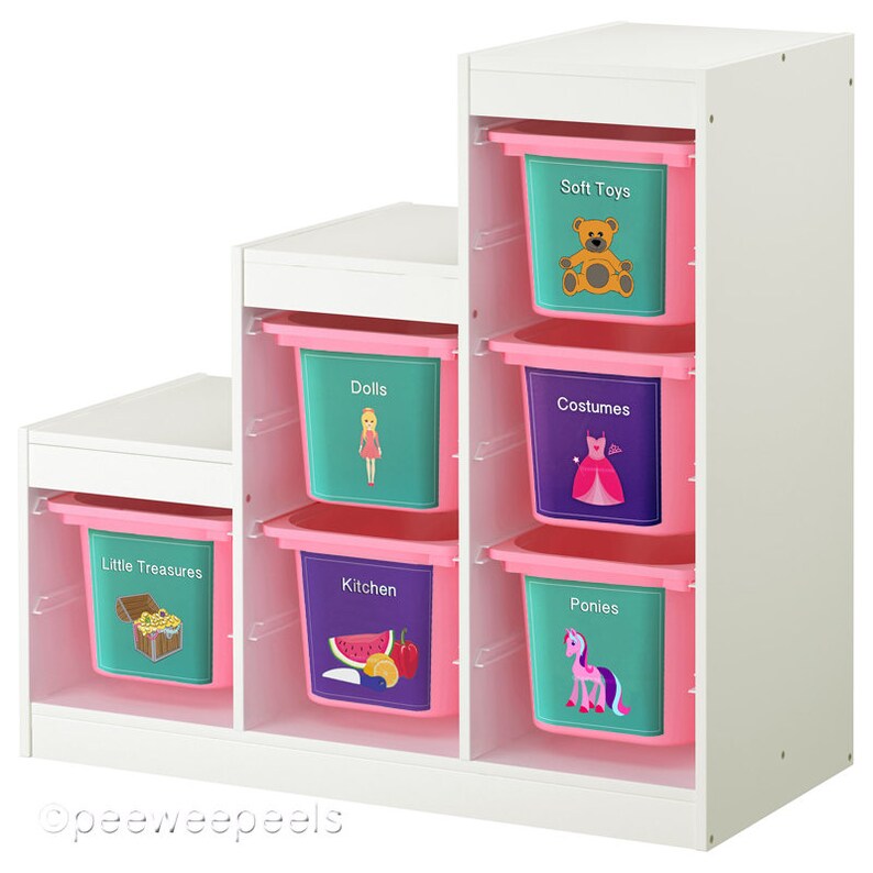 Kitchen label Play food label toy food decal toy bin label Etsy