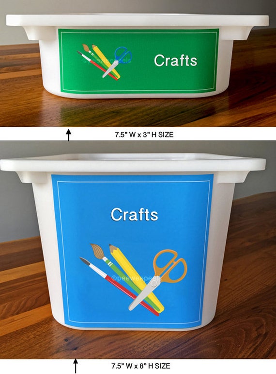 Toy Bin Labels Craft Labels Arts and Crafts Storage School Etsy