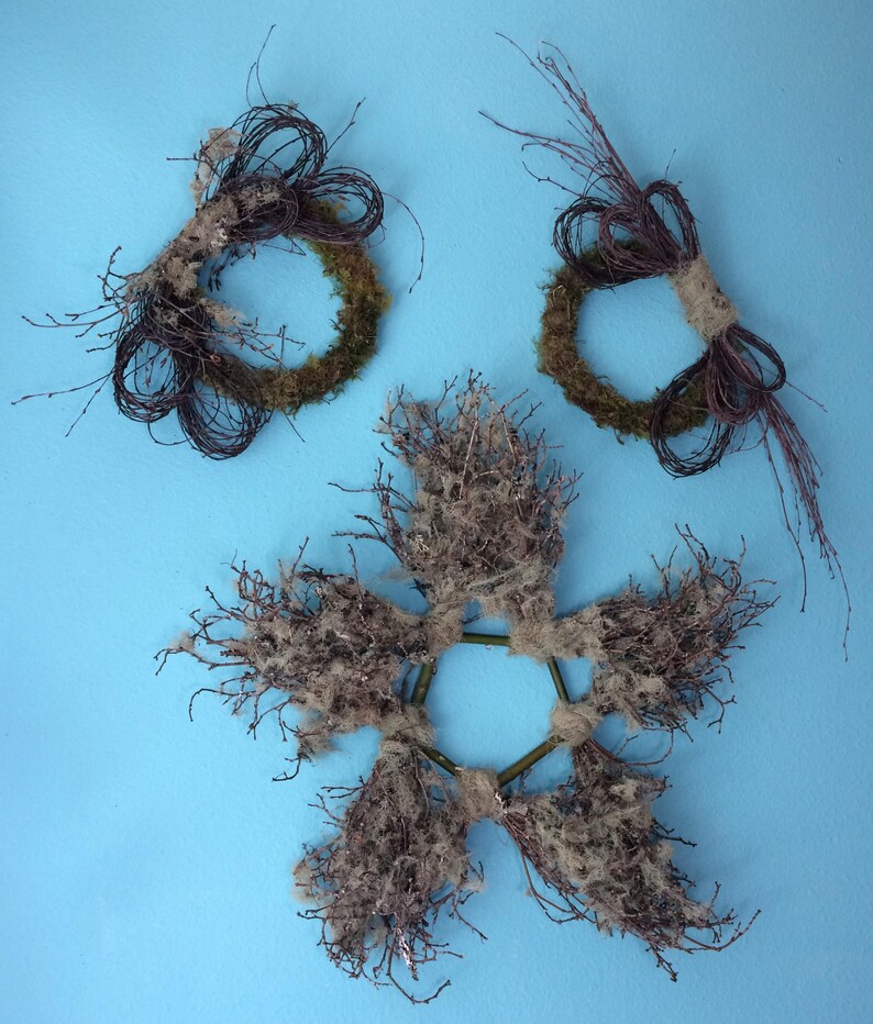 Star Lichen Branches Star Autumn Decoration Natural Star Free Shipping Star Country Home Decor
