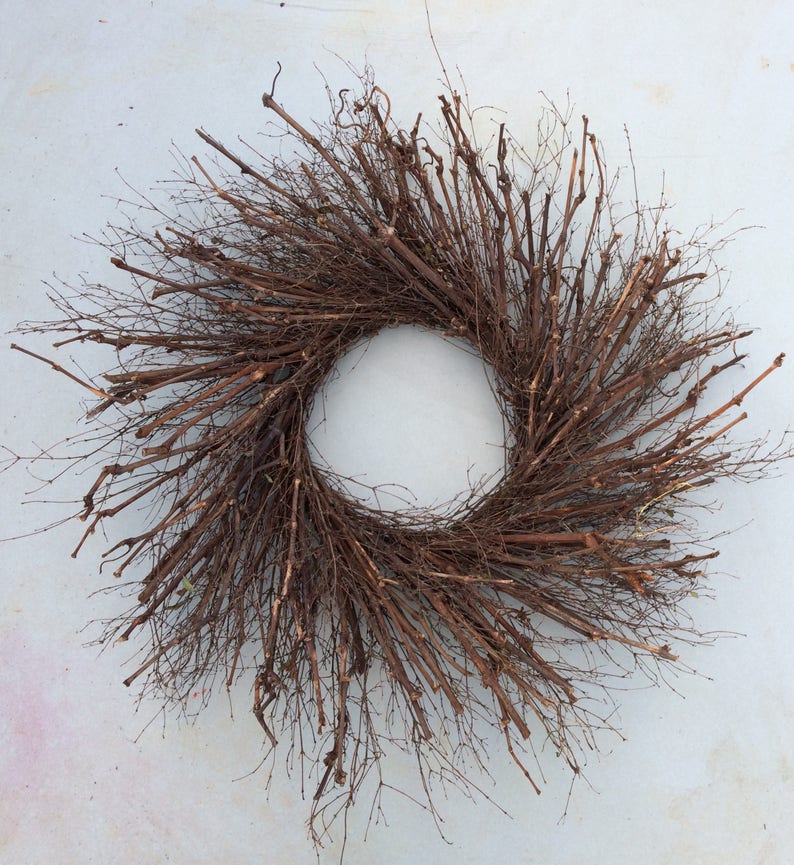 Wreath Twigs Door Size Natural Front Image 0