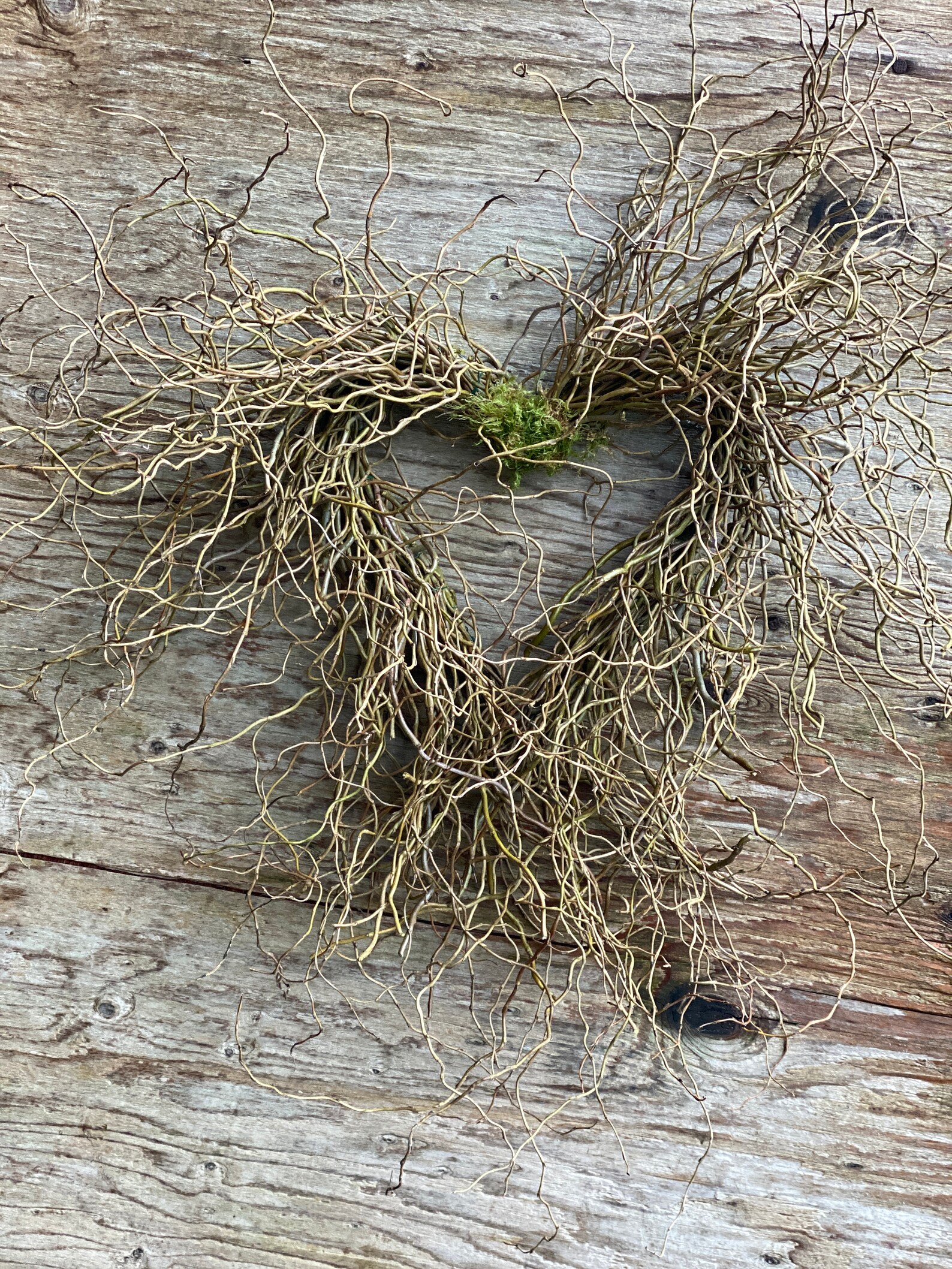 Wreath Willow Heart Wreath Curly Willow Wreath Natural Etsy