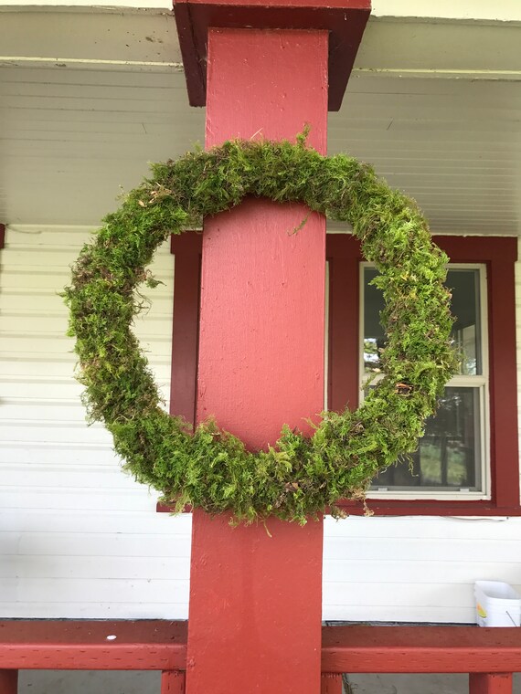 Farm House Wreath 18 inch Wreah Small Wreath Natural Wreath Wreath Country Home Wreath Moss Wreath