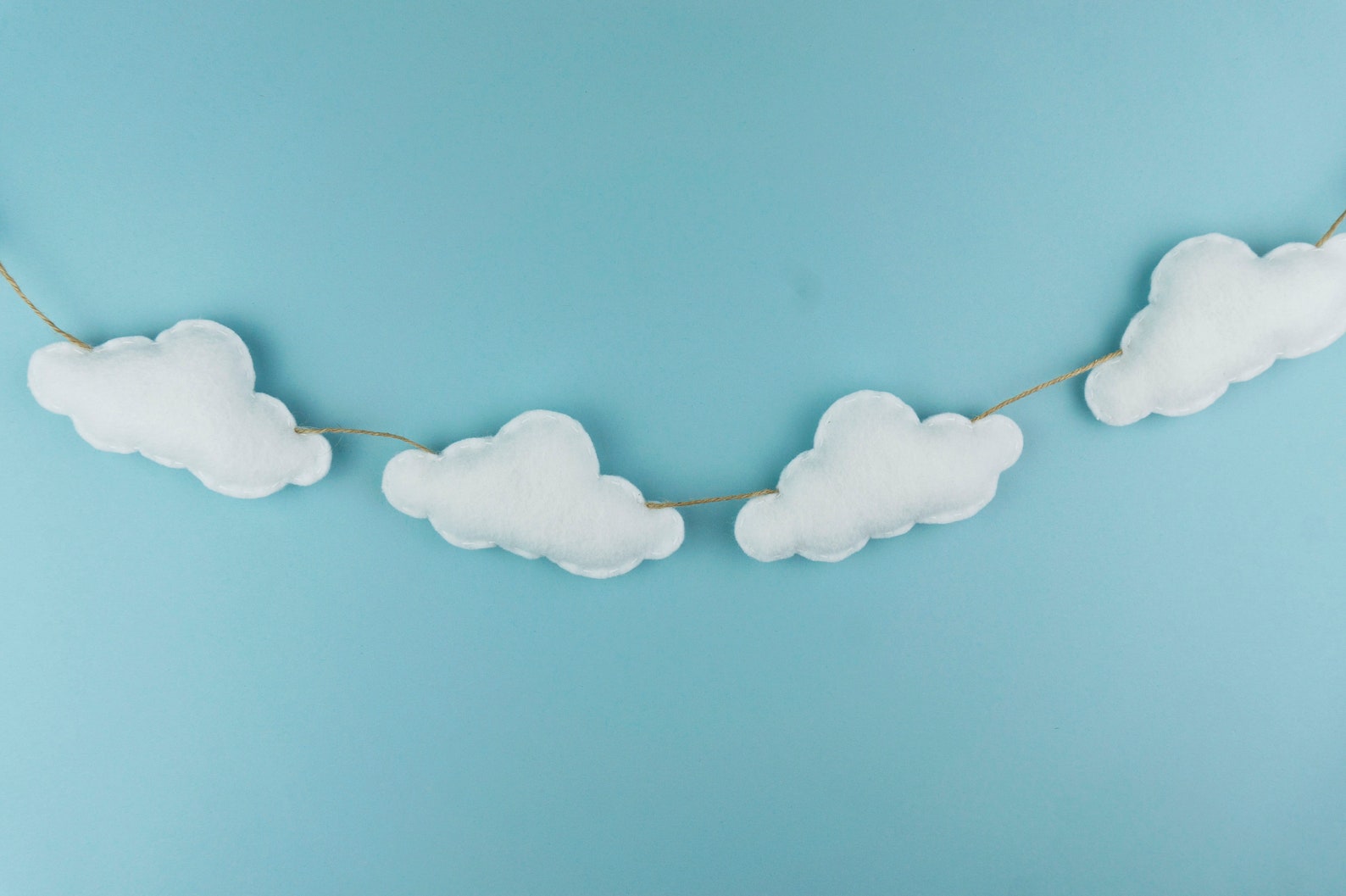 Cloud Garland Cloud Bunting Nursery Decor Baby Shower Etsy