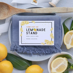 Dépliant d'événement sur le stand de limonade - MODÈLE MODIFIABLE - Faites facilement la promotion de votre stand de limonade auprès de vos voisins, de votre famille et de vos amis !
