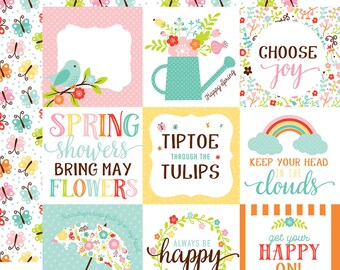 Echo Park Paper - HES144004 - 4x4 Journaling Cards - Planner, Creative Journaling, Scrapbooking