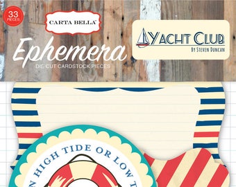 Yacht Club Ephemera - DIE CUTS -Planner, Creative Journaling, Scrapbooking