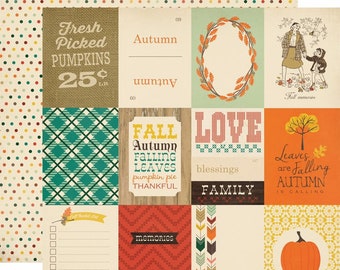 Autumn Journal Cards|Fall Scrapbook Paper |Echo Park Paper Fall Blessings