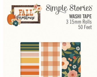 Fall Farmhouse Washi Tape (Set of 3) | Simple Stories .