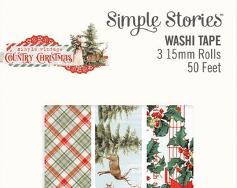 Country Christmas Washi Tape (Set of 3) | Simple Stories .