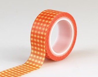 Autumn Orange Gingham Washi Tape