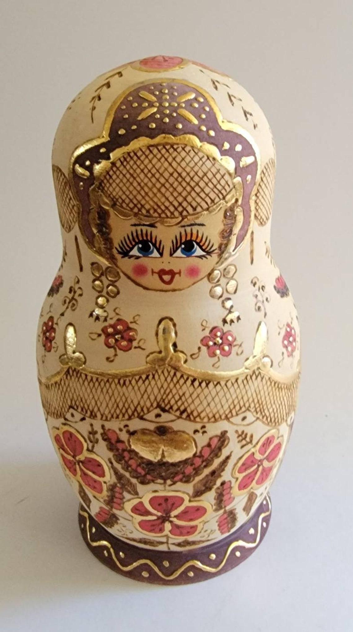 Large Vintage 1995 Russian nesting dolls/10 piece set/hand Etsy