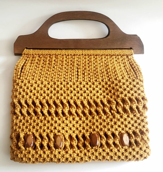 Large Vintage clutch/handbag/weaved/beaded/macrame