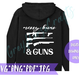 Arquivo de corte SVG "2A Orgulhoso: Coques Desgrenhados e Armas", Presente para Mães (Download Digital) Cricut, Transferência Térmica, Silhouette