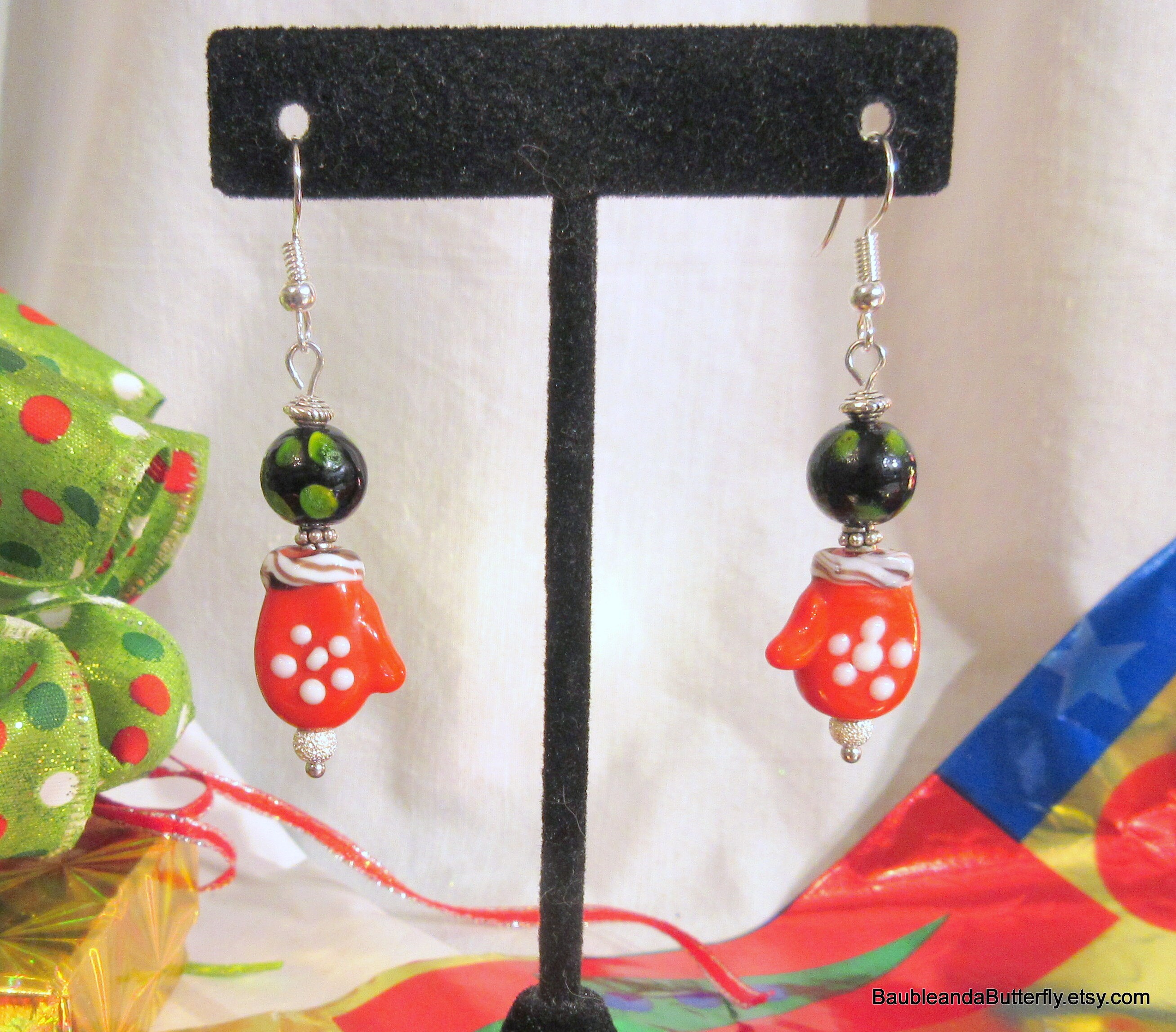 christmas novelty clip on earrings