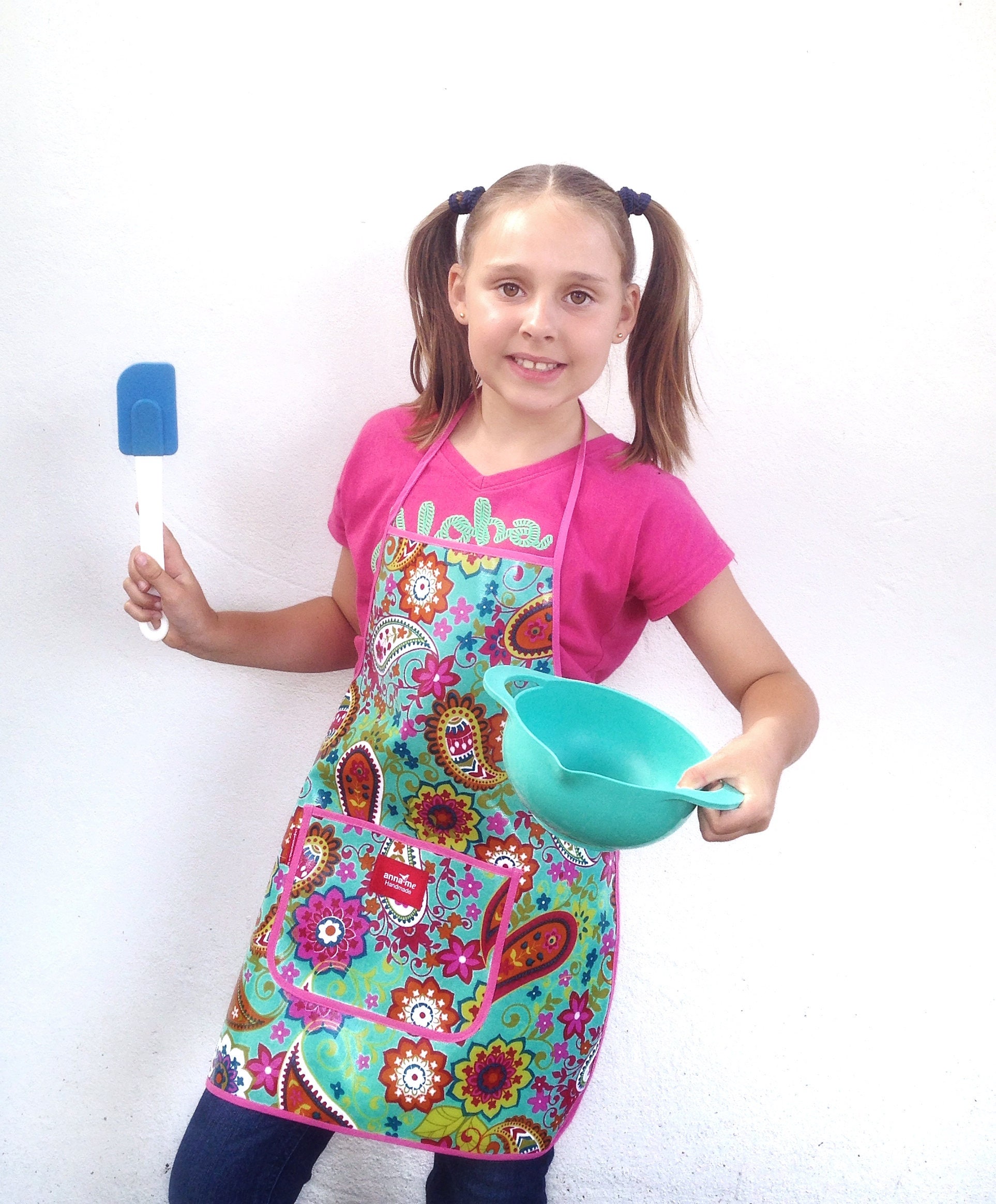 Girls Apron for Little Chef Child Size Apron for School Back Etsy