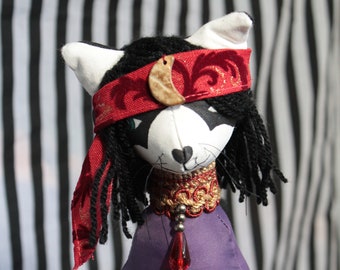 Fortune Teller, Small OOAK Cat Art Doll