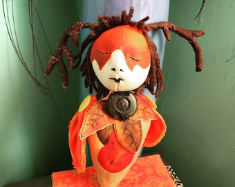 Small Pagan Mabon Goddess Cloth Doll
