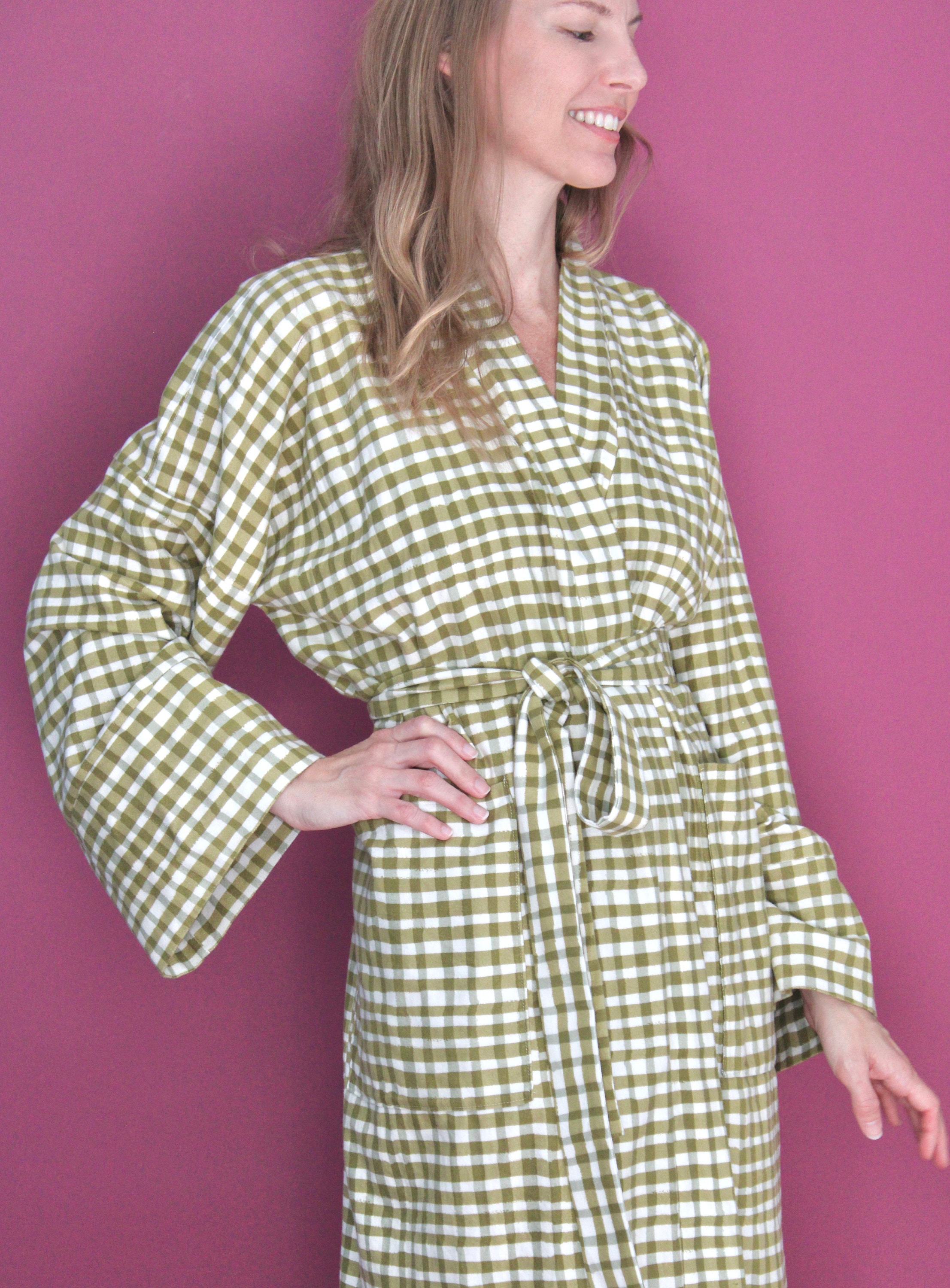 Cozy Housecoat Robe in Cabin Plaid Flannel Etsy Canada