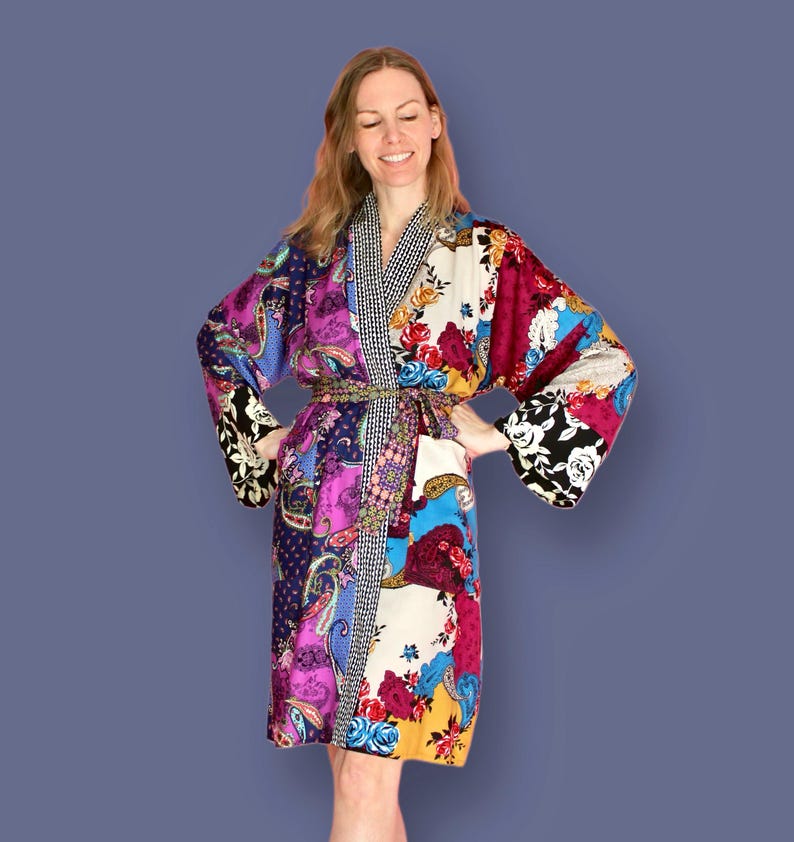 Pretty Kimono-style Robe: Silky Washable Rayon With Customizable ...