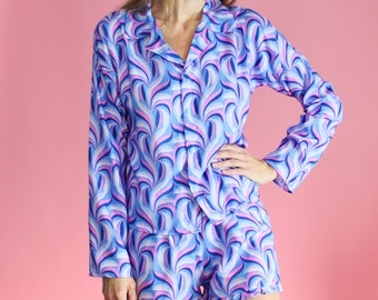 Pajama Gift Set Long Sleeve Top and Shortie