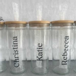 Personalized Glass Mason Jar Tumblers 24 oz.