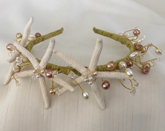 Melody Starfish Headband, Bridesmaid Tiara, Flowergirl Headpiece