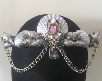 Silver Boho Petit Shell Crown