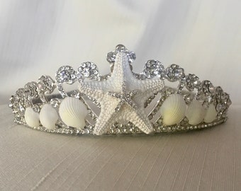 Beck Shell Tiara, Beach Wedding Shell Crown, Beach Bride Headpiece