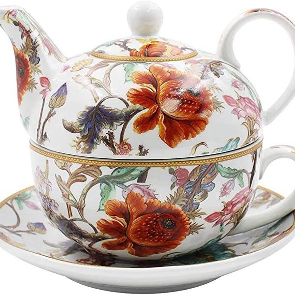 Tea for One Teapot and Cup Set Etsy