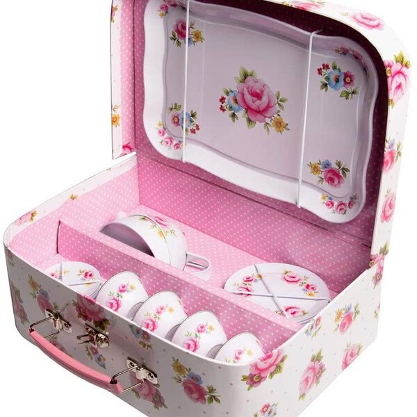 Pink Rose Tea Set Etsy