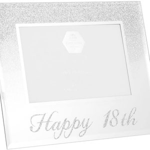 Rose Gold Glitter and Mirror 4'x6' Birthday Photo Frame with Number Happy 50th 
