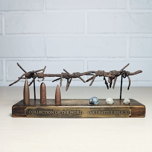 WW1 Memorabilia Battle Relics Military Gifts Authentic World War I Fragment Souvenir Stand Perfect Collection Trench Art Gift For Him