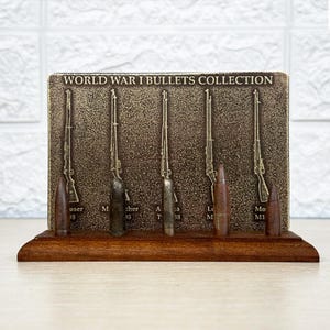 Trench Art WW1 Memorabilia Relics Military Gifts Authentic World War I Fragment Souvenir Stand Perfect Collection Gift For Him