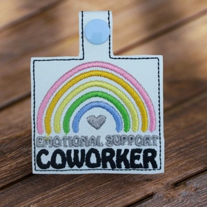 Emotional support coworker keychain, inspirational coworker keyring, gift for coworker