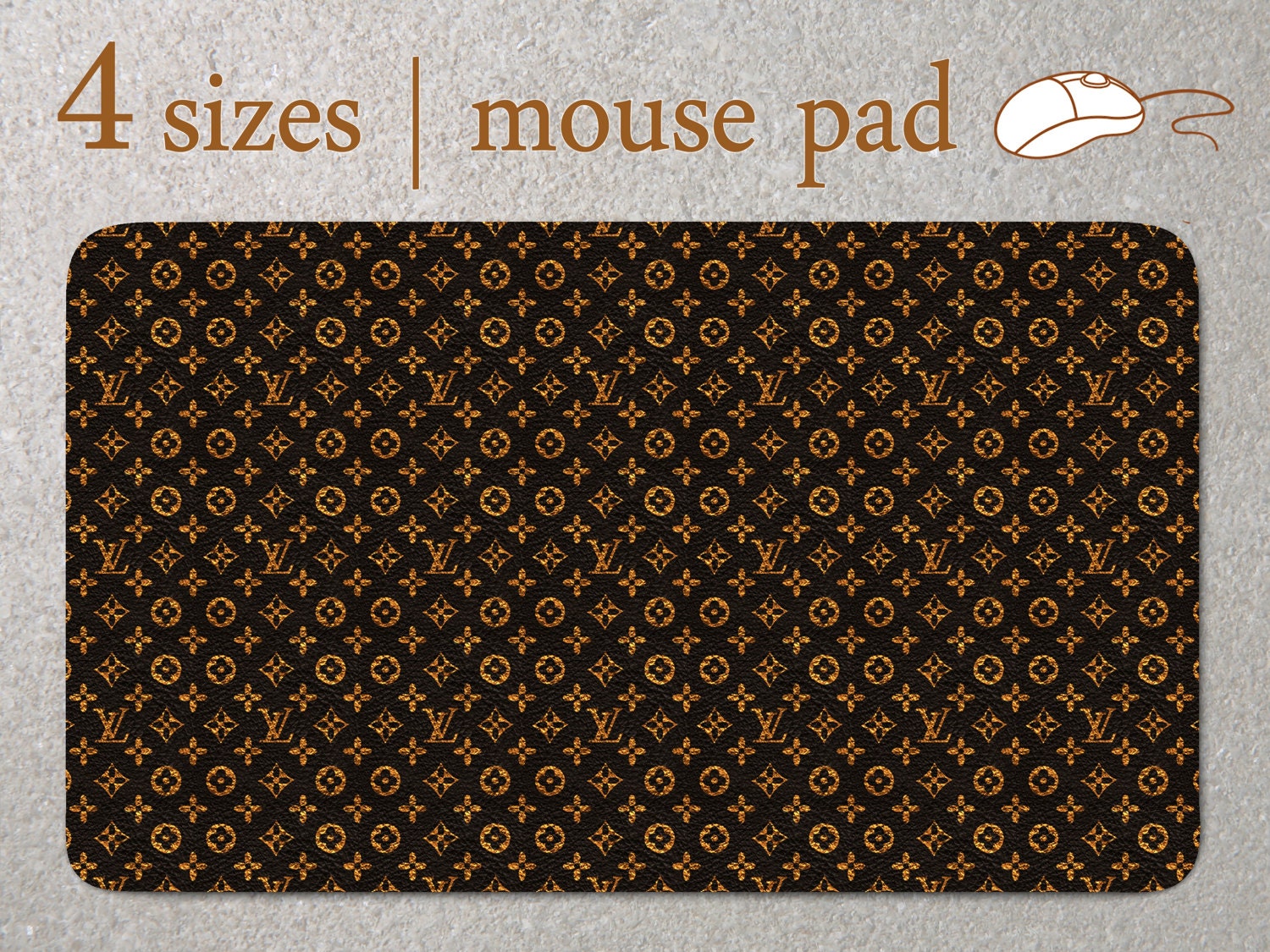 LV inspired monogram louis vuitton Mousepad Mouse Mat Custom Etsy