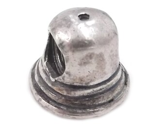 Bead bell 925 sterling silver charm pendant oxidized bell for bracelet