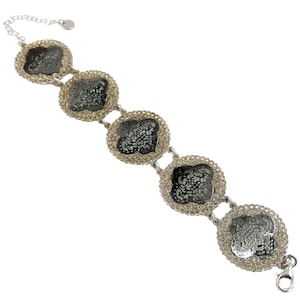 925 Sterling Silver women&#39;s bracelet with yellow glitter gift for her