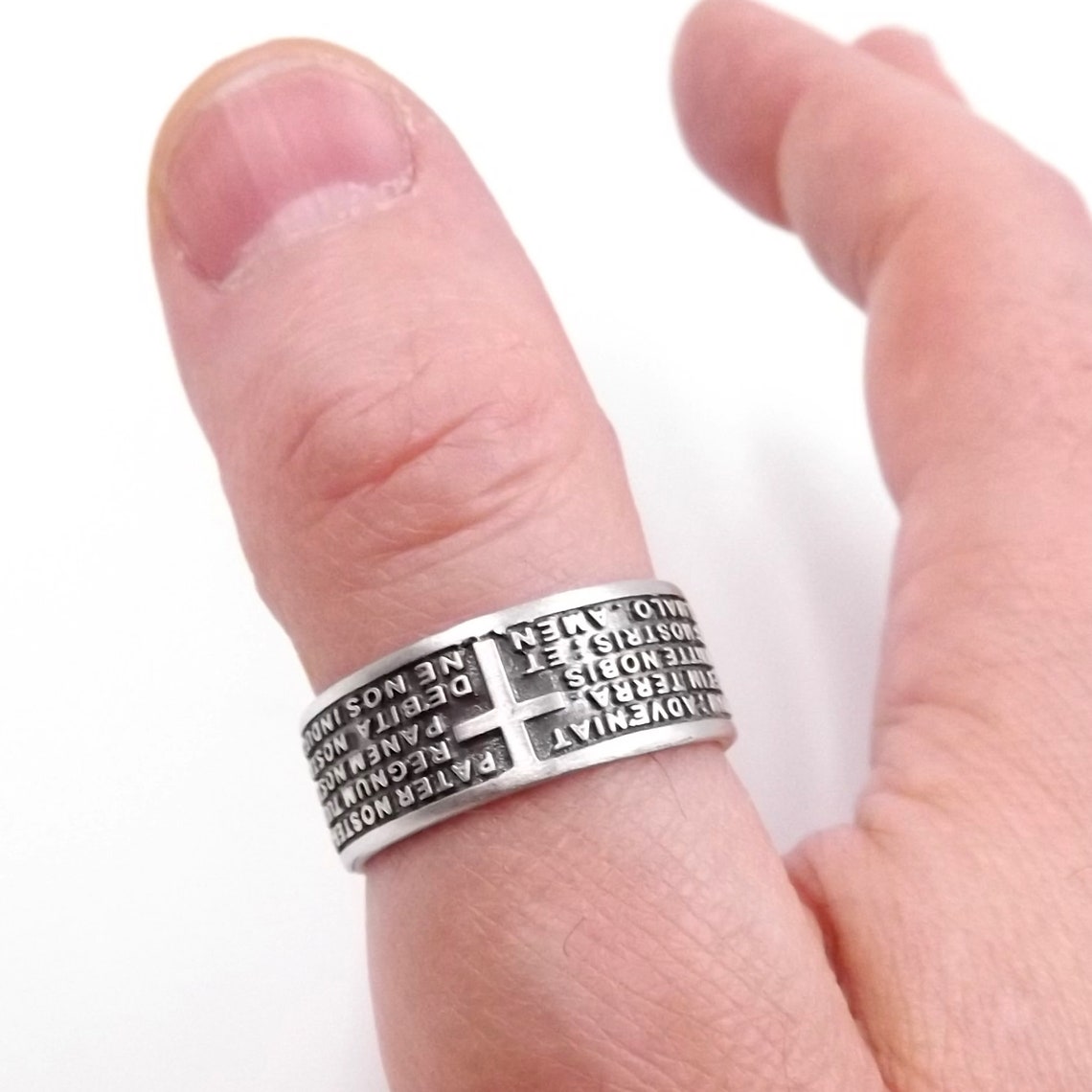 Anelli Preghiera e vari: Anello Padre Nostro smaltato Viola
