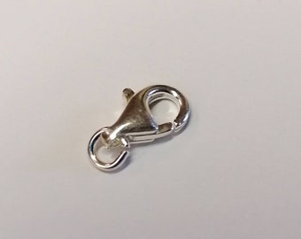 Silver 925 lobster clasp drop closure for necklace or bracelet mis.12x5 mm