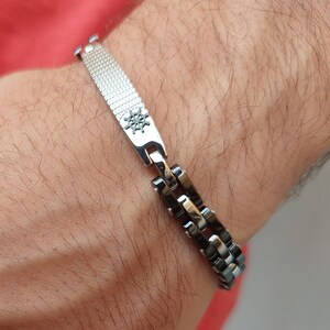 Bracciale targa argento TAG collezione I AM martellato e inciso Bracciale targa argento TAG collezione I AM martellato e inciso