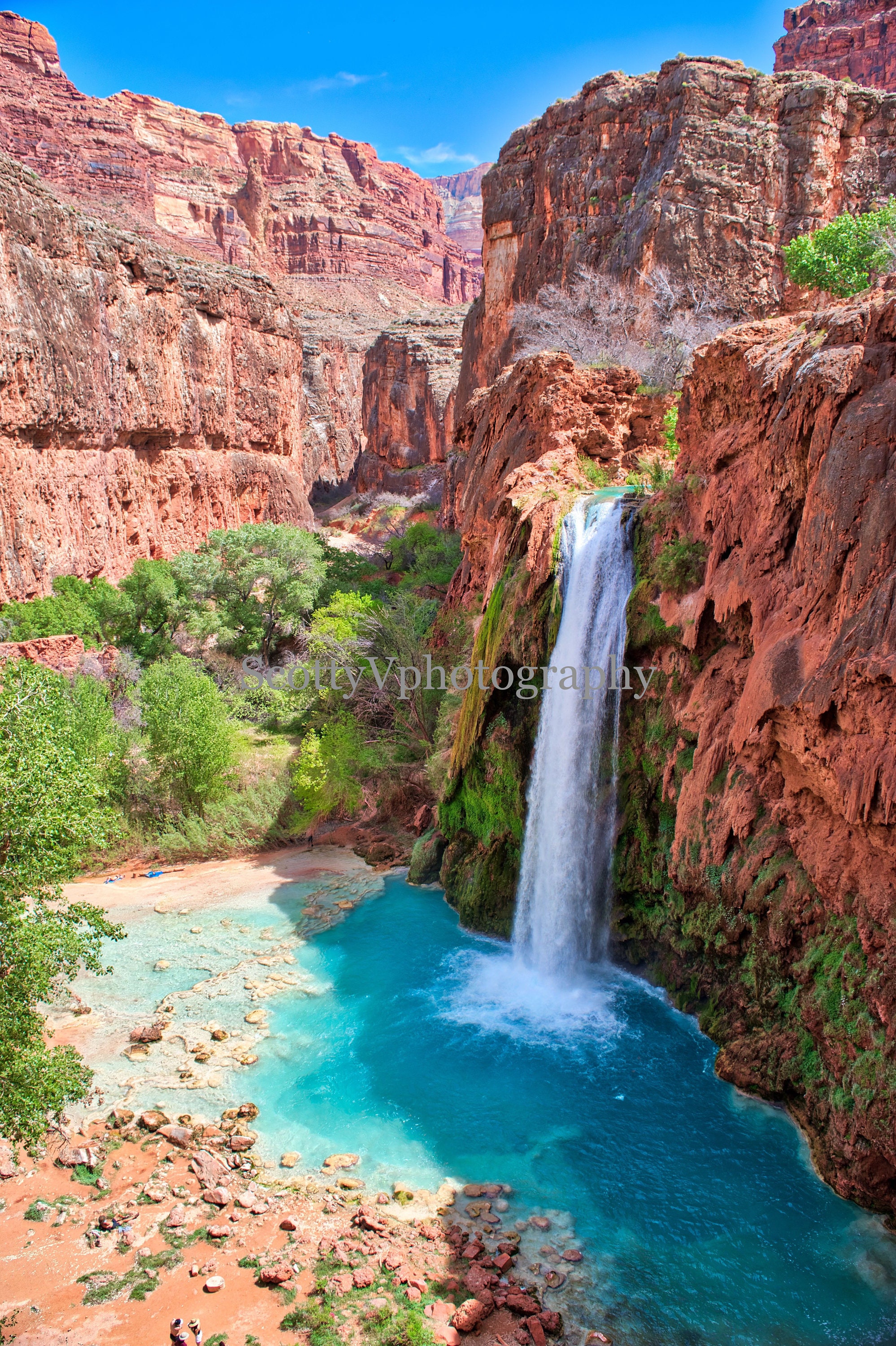 punkt opføre sig vin Havasu Falls Red Rock Grand Canyon Havasupai Arizona Art | Etsy