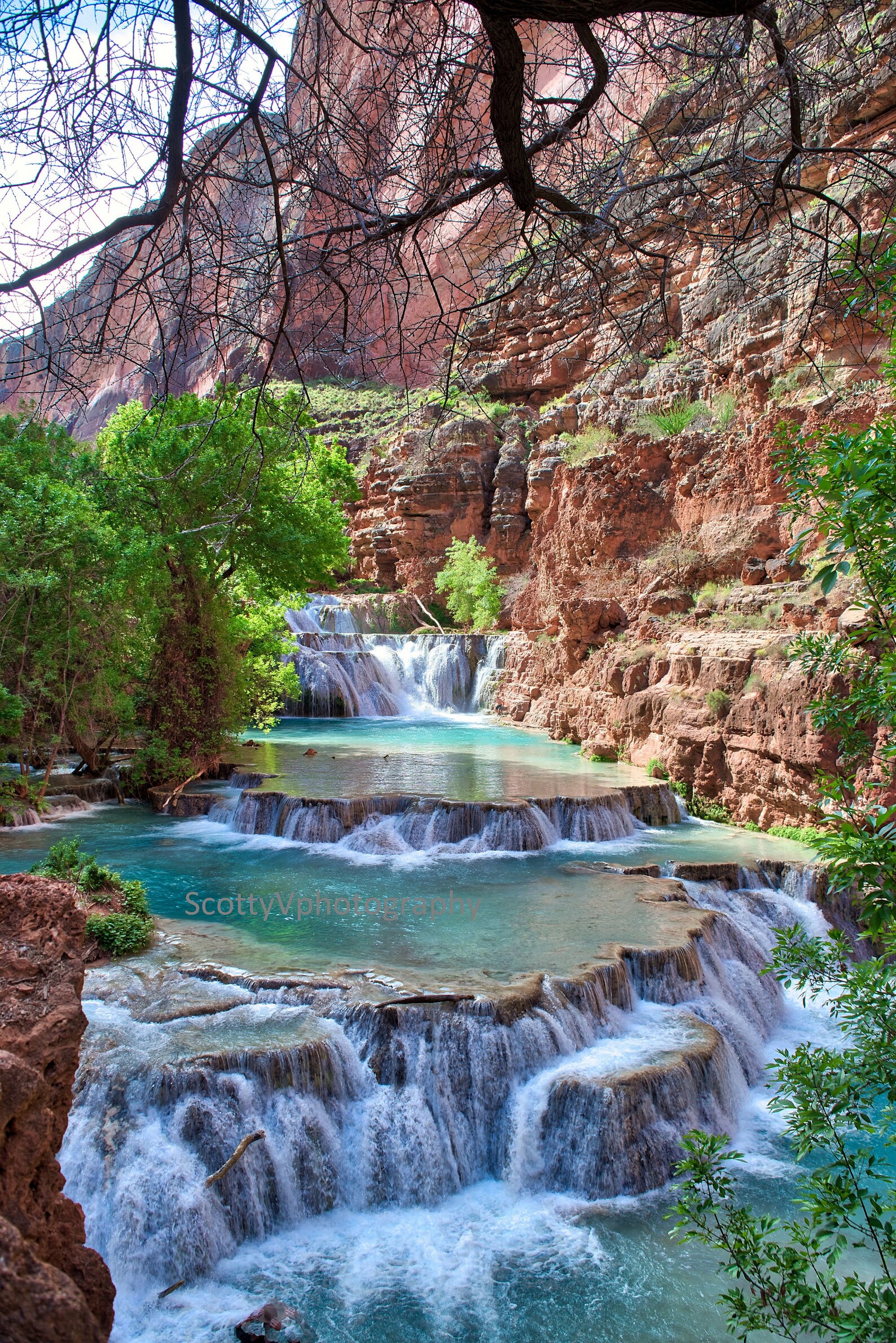 Beaver Falls, Havasu Falls, Red Rock, Grand Canyon, Havasupai, Arizona