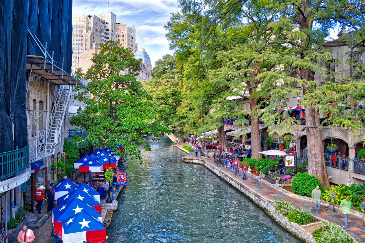 San Antonio Riverwalk Texas Art, lienzo grande o estampado mate, pintura de  Texas, decoración de pared de San Antonio, colores vibrantes escena de la  ciudad Obras de arte -  México