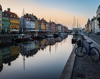 Copenhagen Photo, Nyhavn Photo, Copenhagen Photography, Canal Decor, Denmark Wall Art, Copenhagen Canvas, Nyhavn Canvas, Copenhagen Canal
