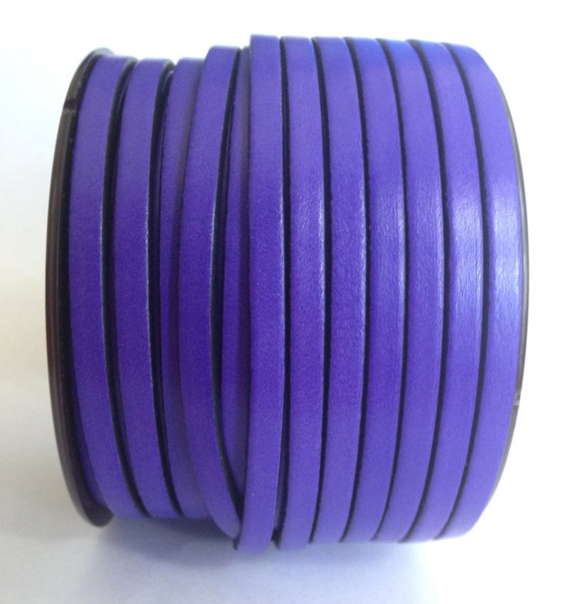 5x2mm flat leather strip for jewelry making or crafts cord 5mm flat leather strap PREMIUM flat leather cord Spanish leather purple