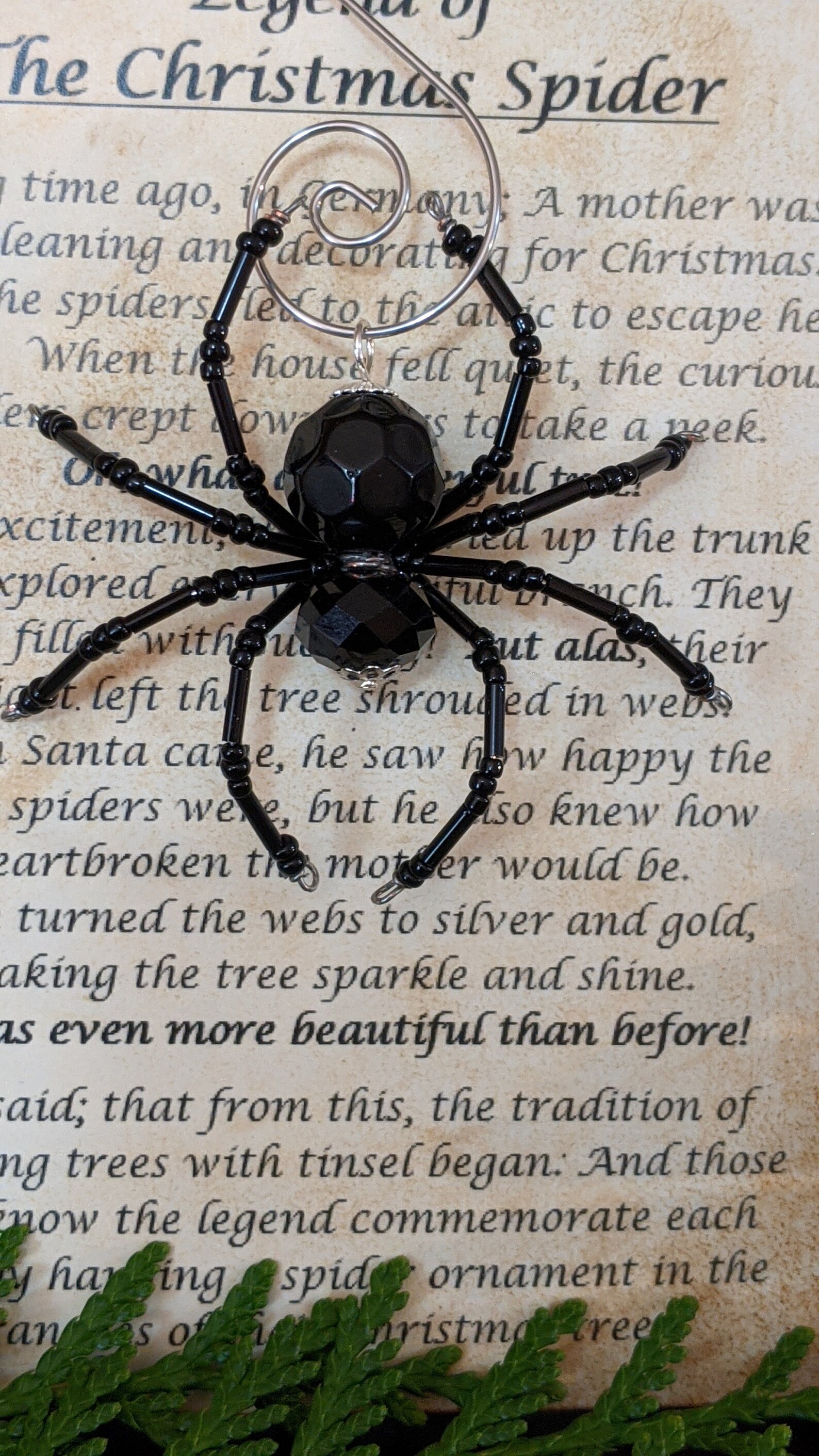 Christmas Spider Ornament with German legend Etsy