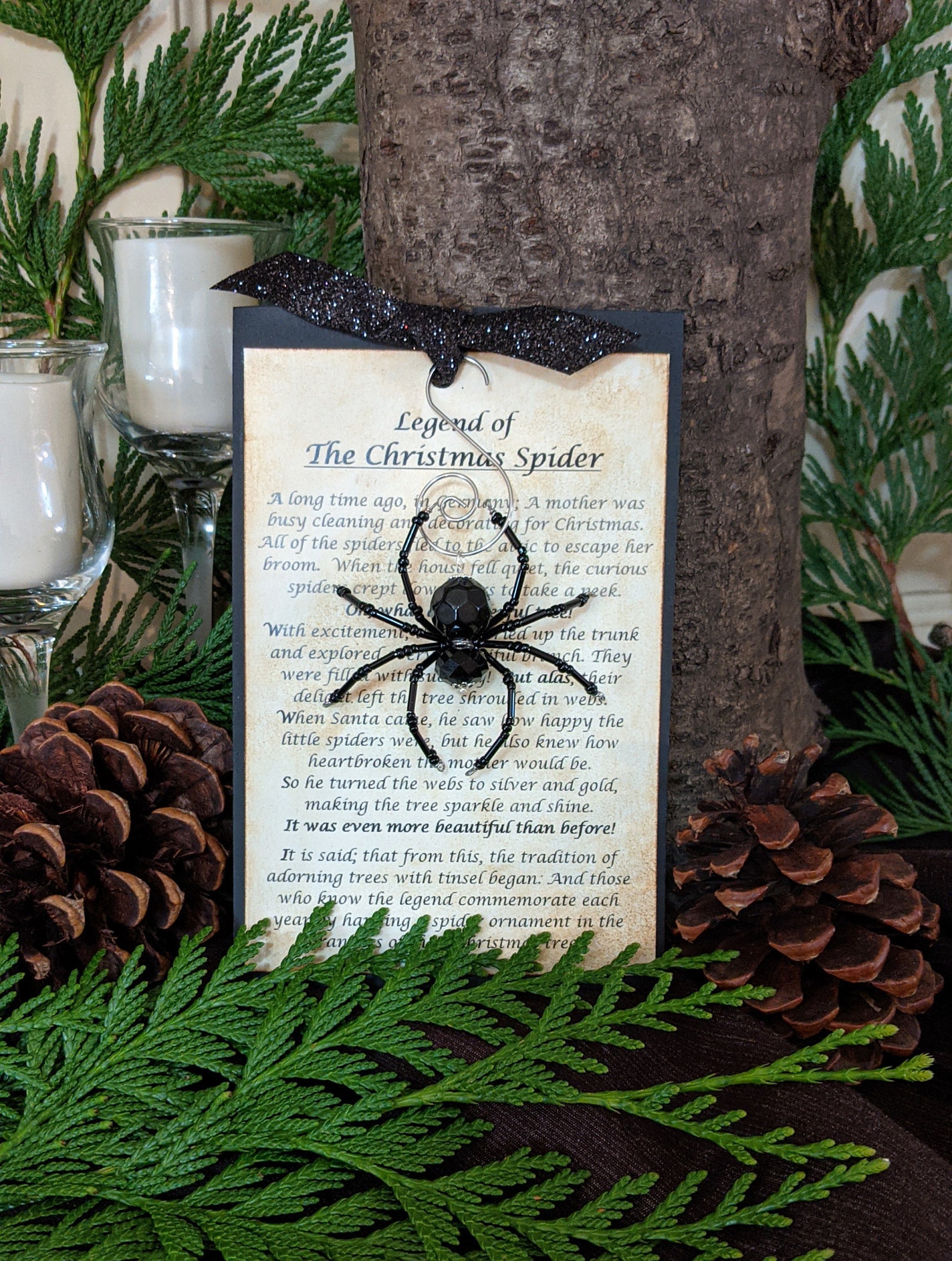 Christmas Spider Ornament with German legend Etsy
