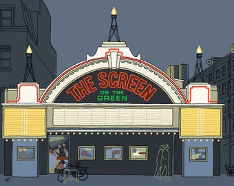 Film And Architecture Lovers - the Iconic Art Deco Screen on the Green, North London - Signed Artist’s Giclee Print