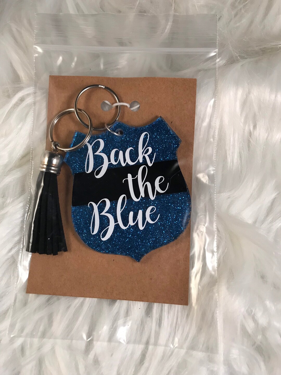 Back the Blue Keychain - Etsy