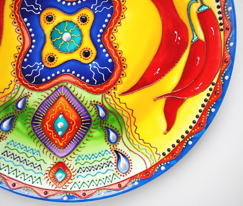 Hand painted Decorative plate Mexican pepper Etsy